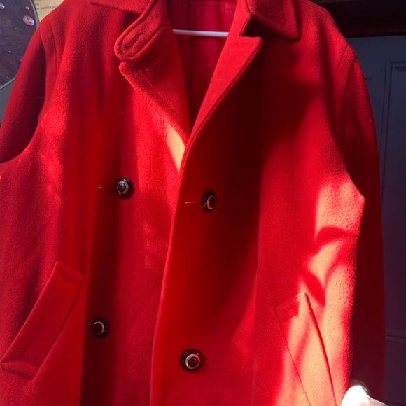 Raffinati vintage Virgin wool red winter coat - Picture 13 of 13